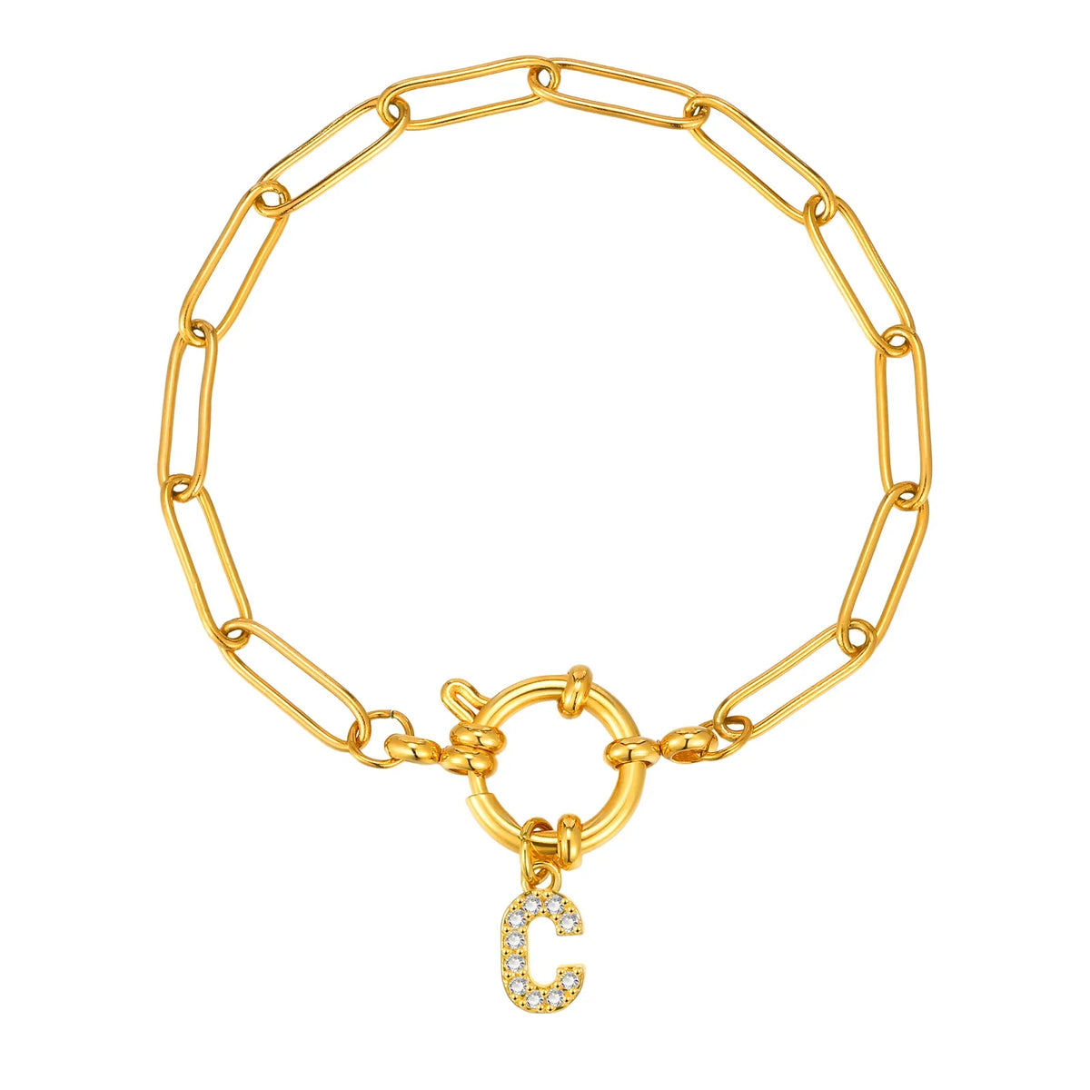 Personalized bracelet with initial c