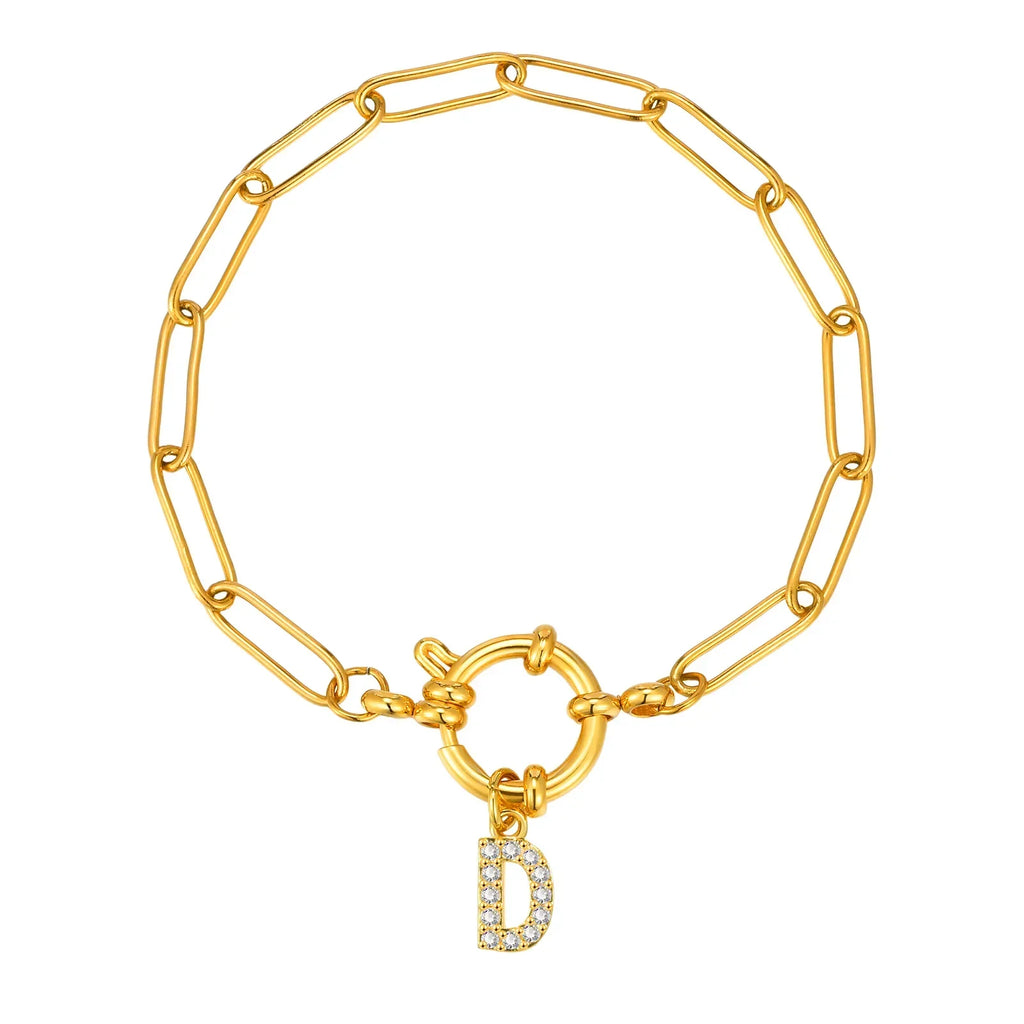 Personalized bracelet with initial d
