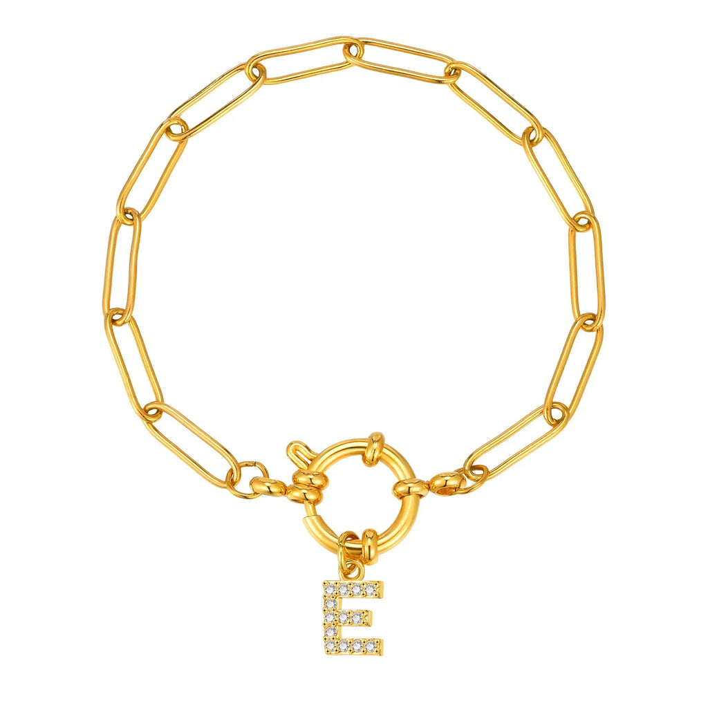 Personalized bracelet with initial e