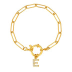 Personalized bracelet with initial e