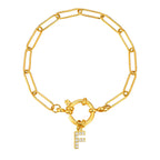 Personalized bracelet with initial f