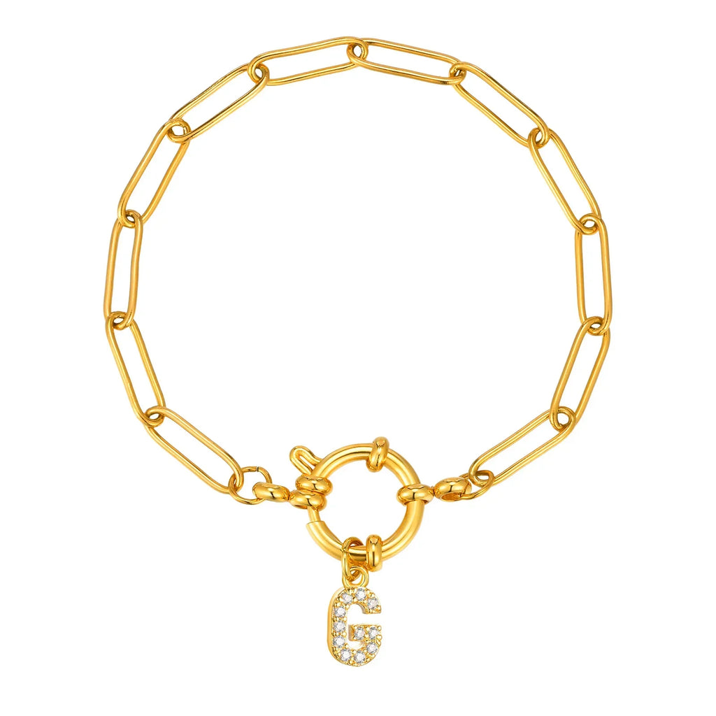 Personalized bracelet with initial g