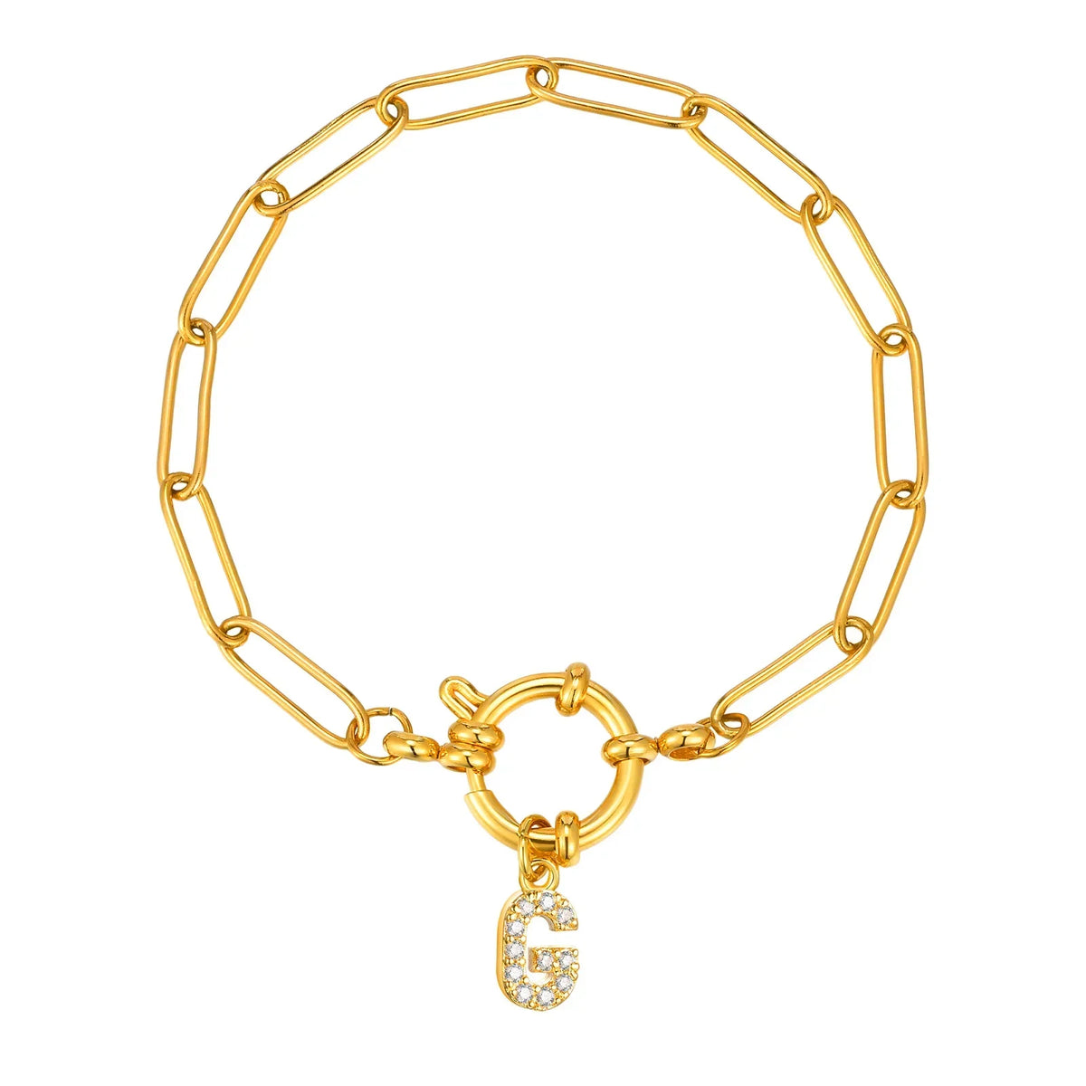 Personalized bracelet with initial g