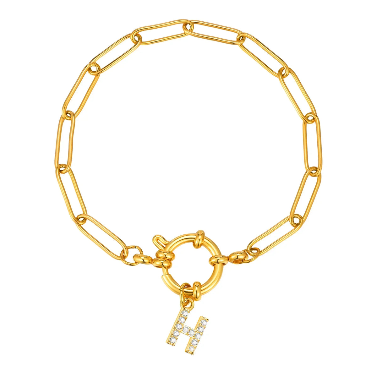 Personalized bracelet with initial h