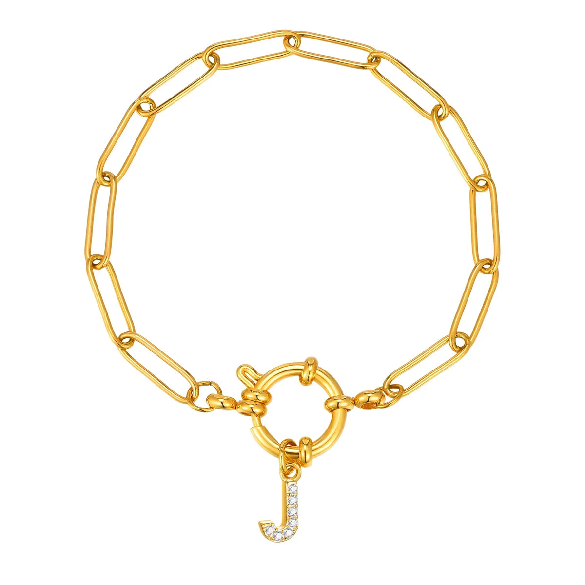 Personalized bracelet with initial j