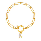 Personalized bracelet with initial k