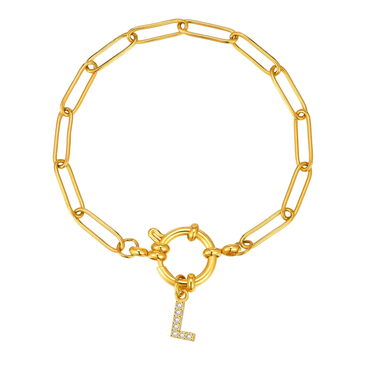 Personalized bracelet with initial l