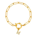 Personalized bracelet with initial m