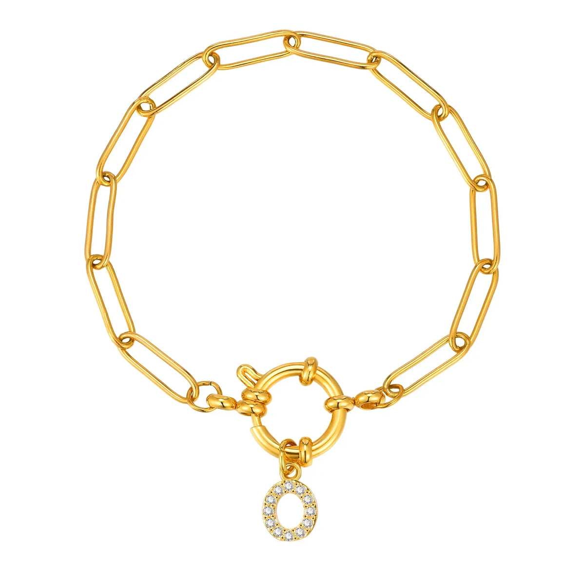 Personalized bracelet with initial o