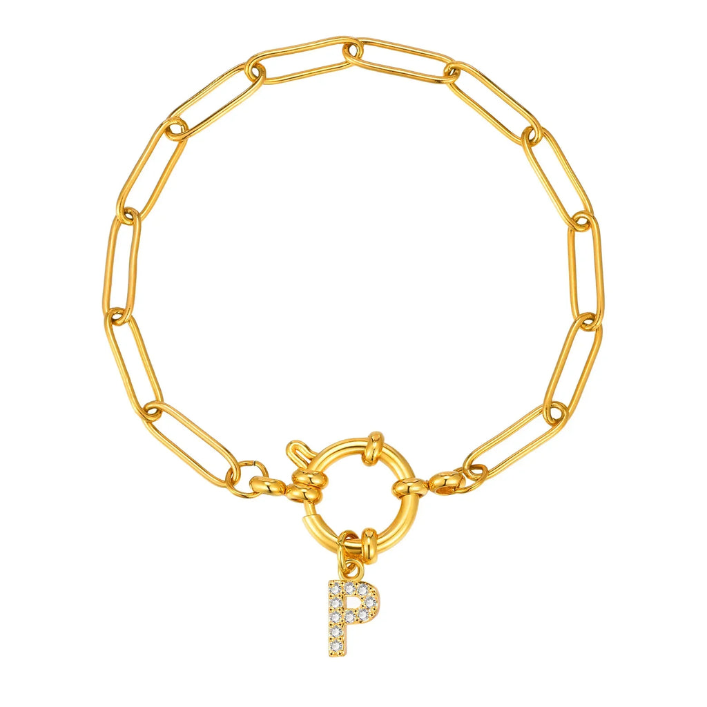 Personalized bracelet with initial p