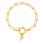 Personalized bracelet with initial p