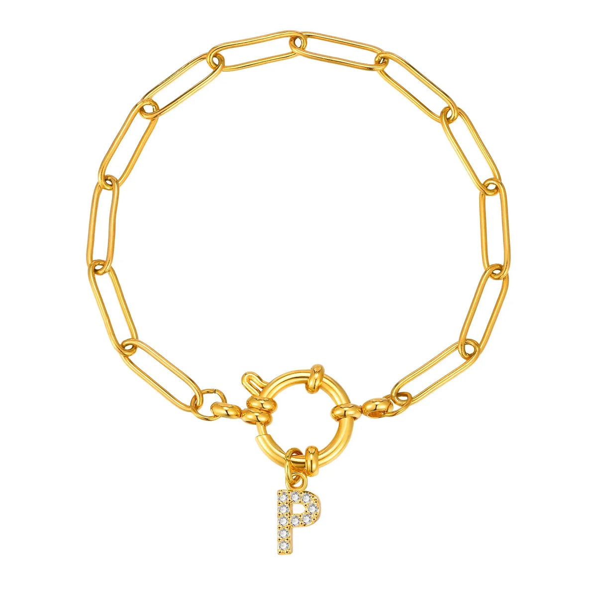 Personalized bracelet with initial p