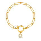 Personalized bracelet with initial q
