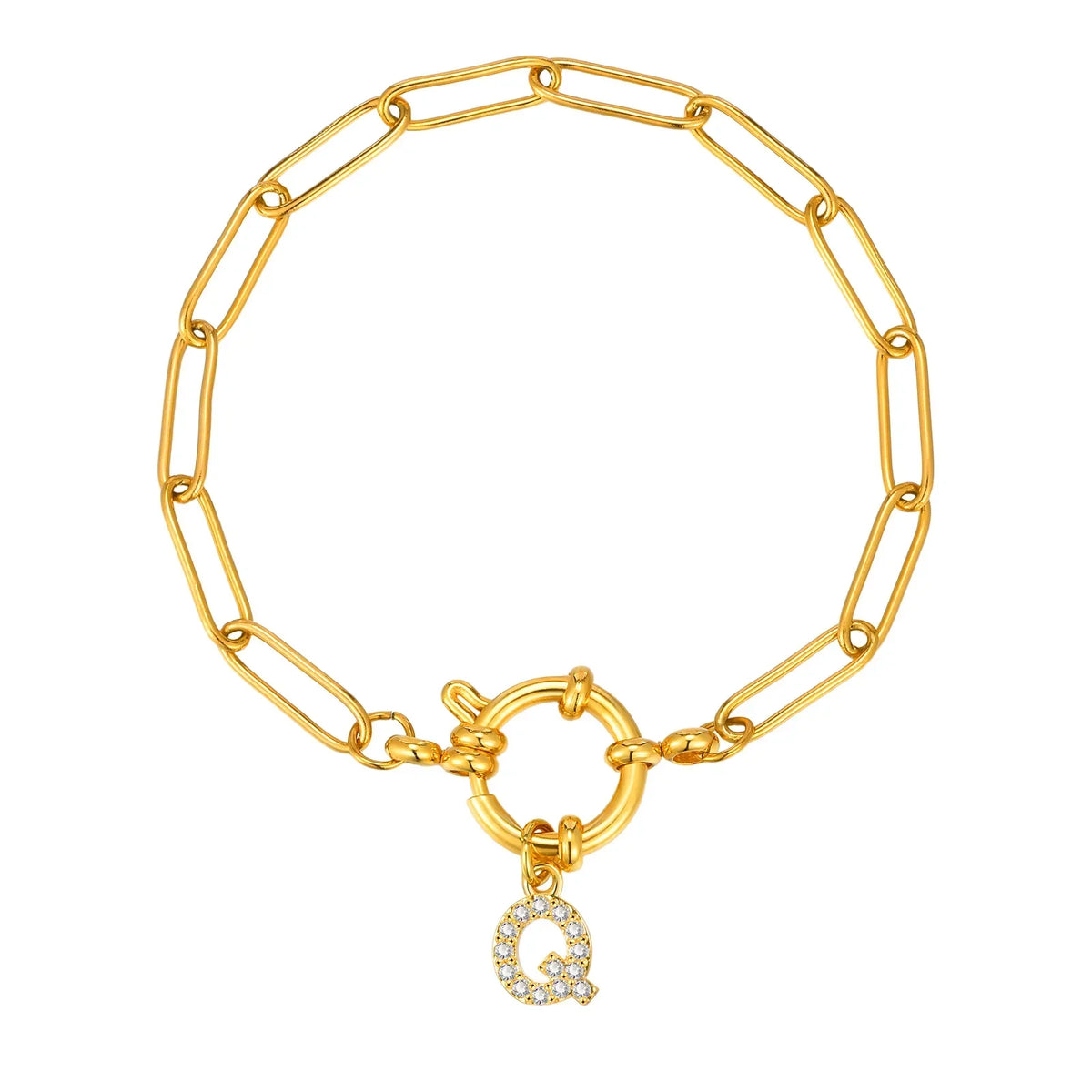 Personalized bracelet with initial q