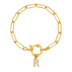 Personalized bracelet with initial r