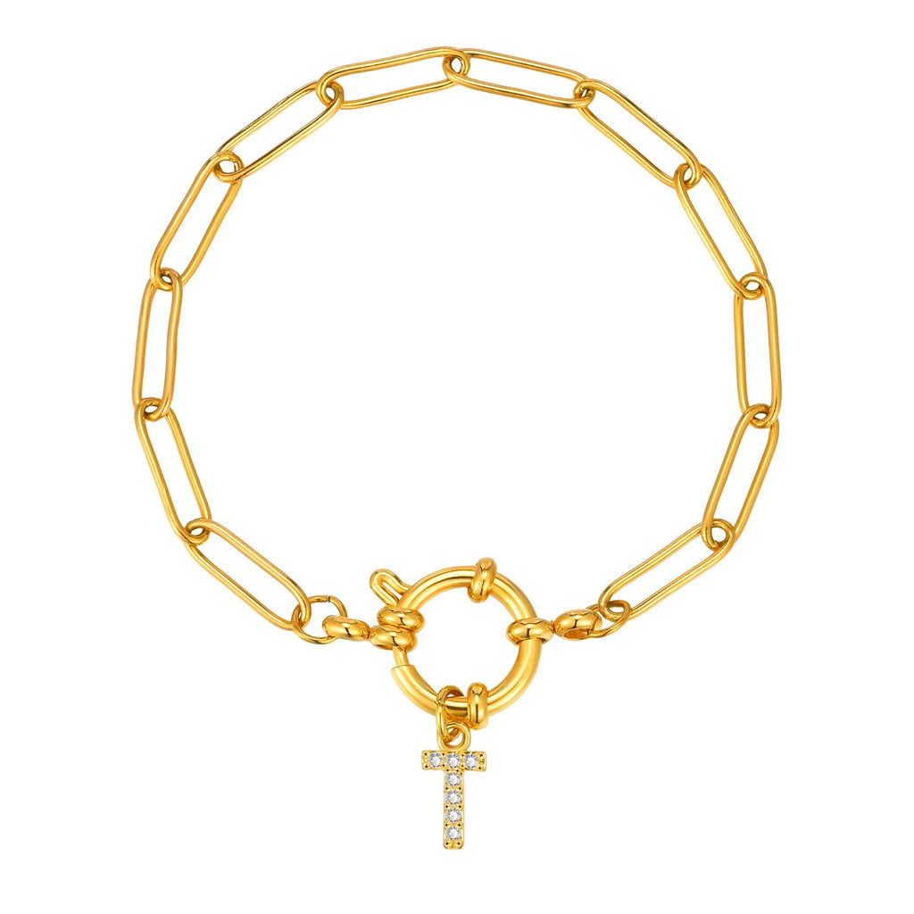 Personalized bracelet with initial t