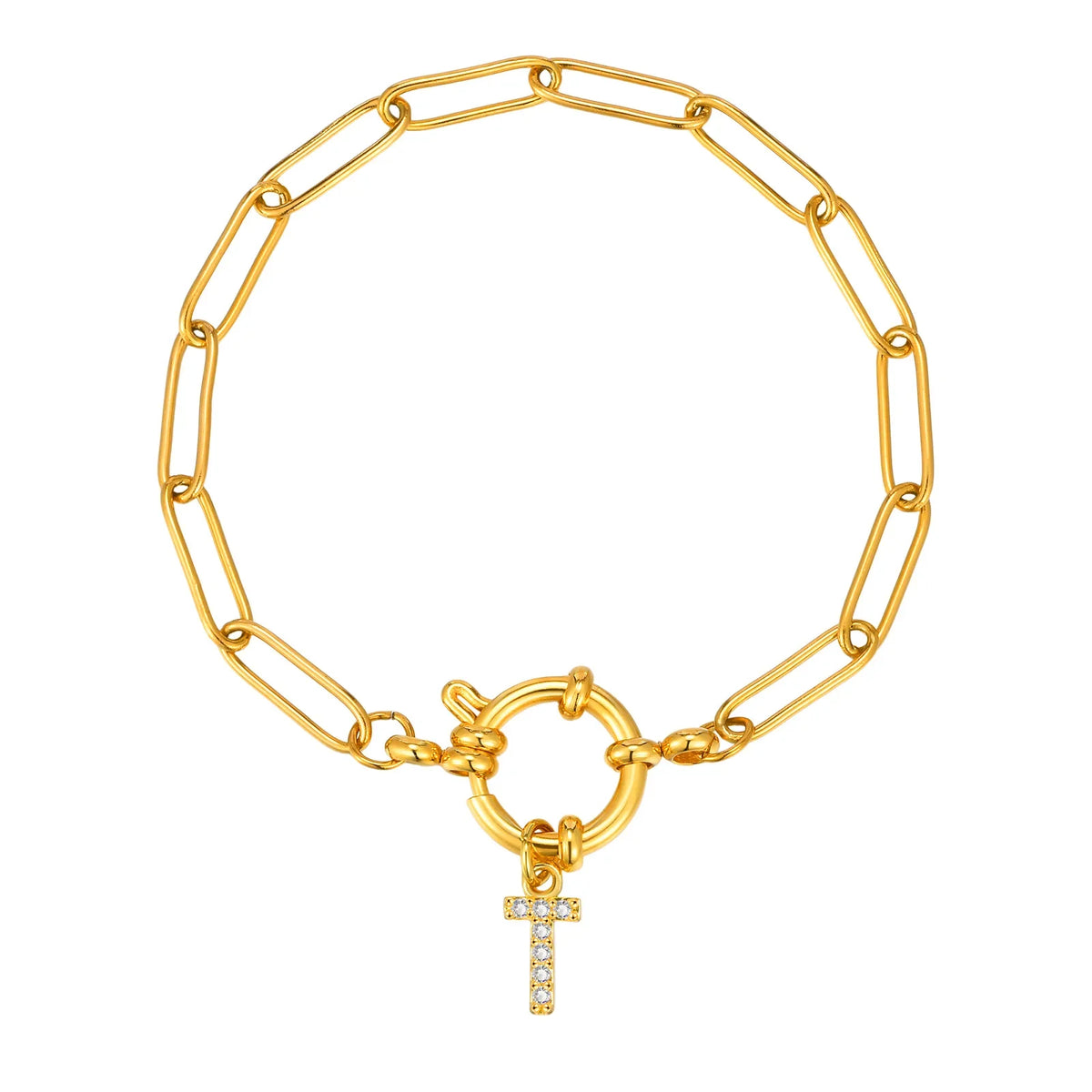 Personalized bracelet with initial t