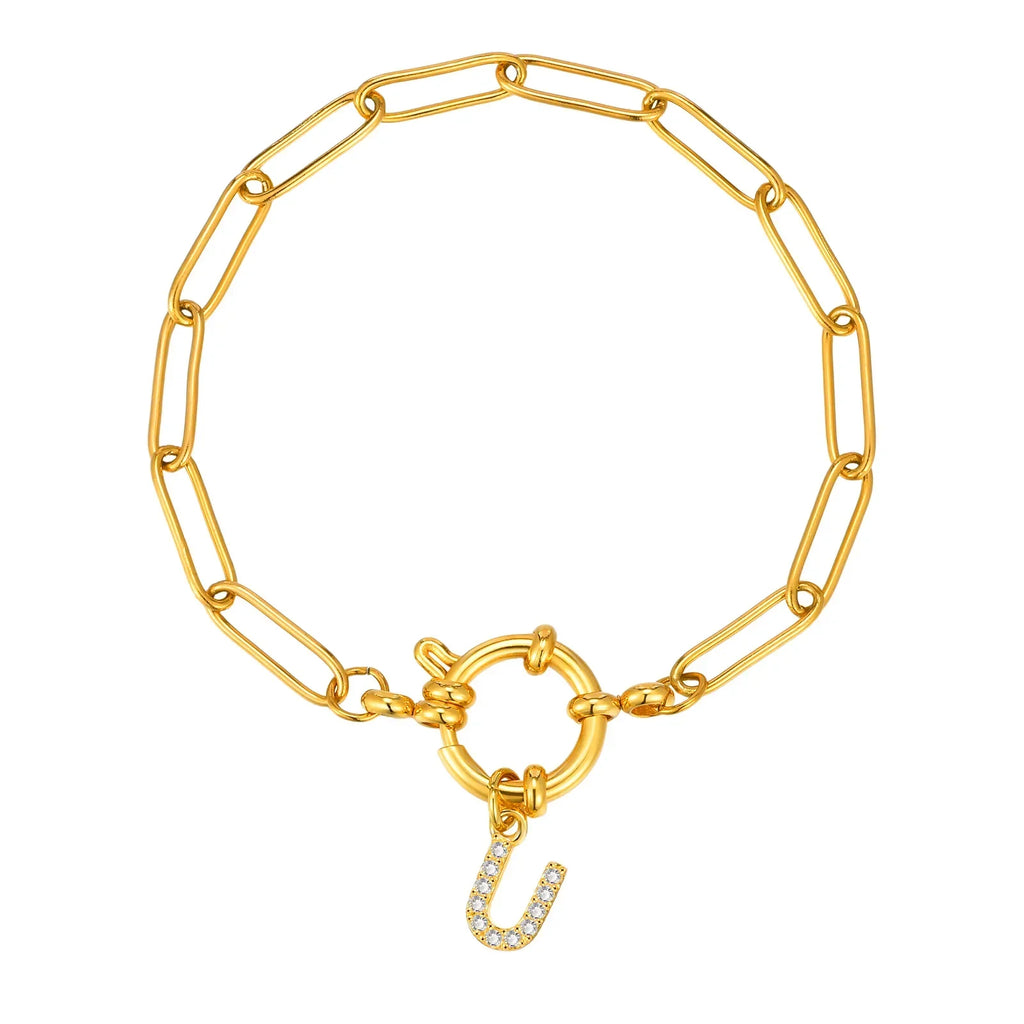 Personalized bracelet with initial u