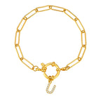 Personalized bracelet with initial u
