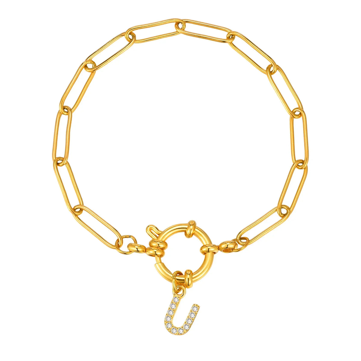 Personalized bracelet with initial u