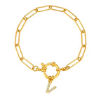 Personalized bracelet with initial v