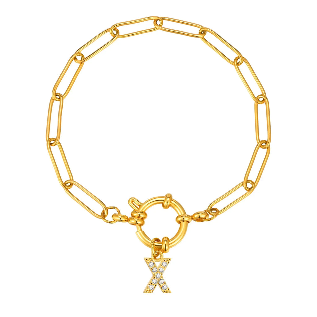Personalized bracelet with initial x