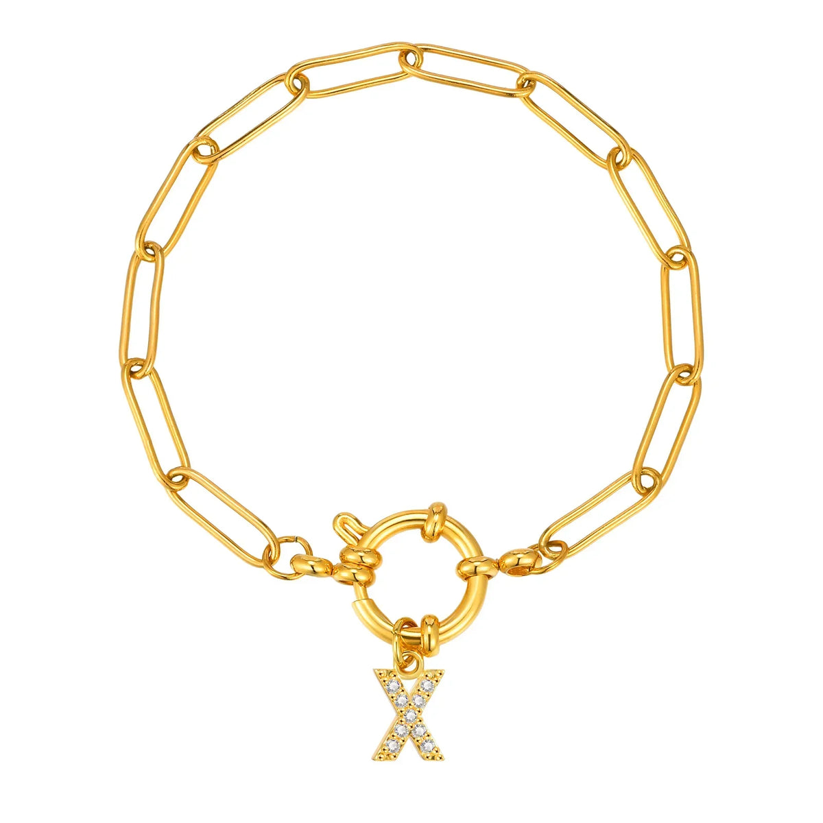 Personalized bracelet with initial x