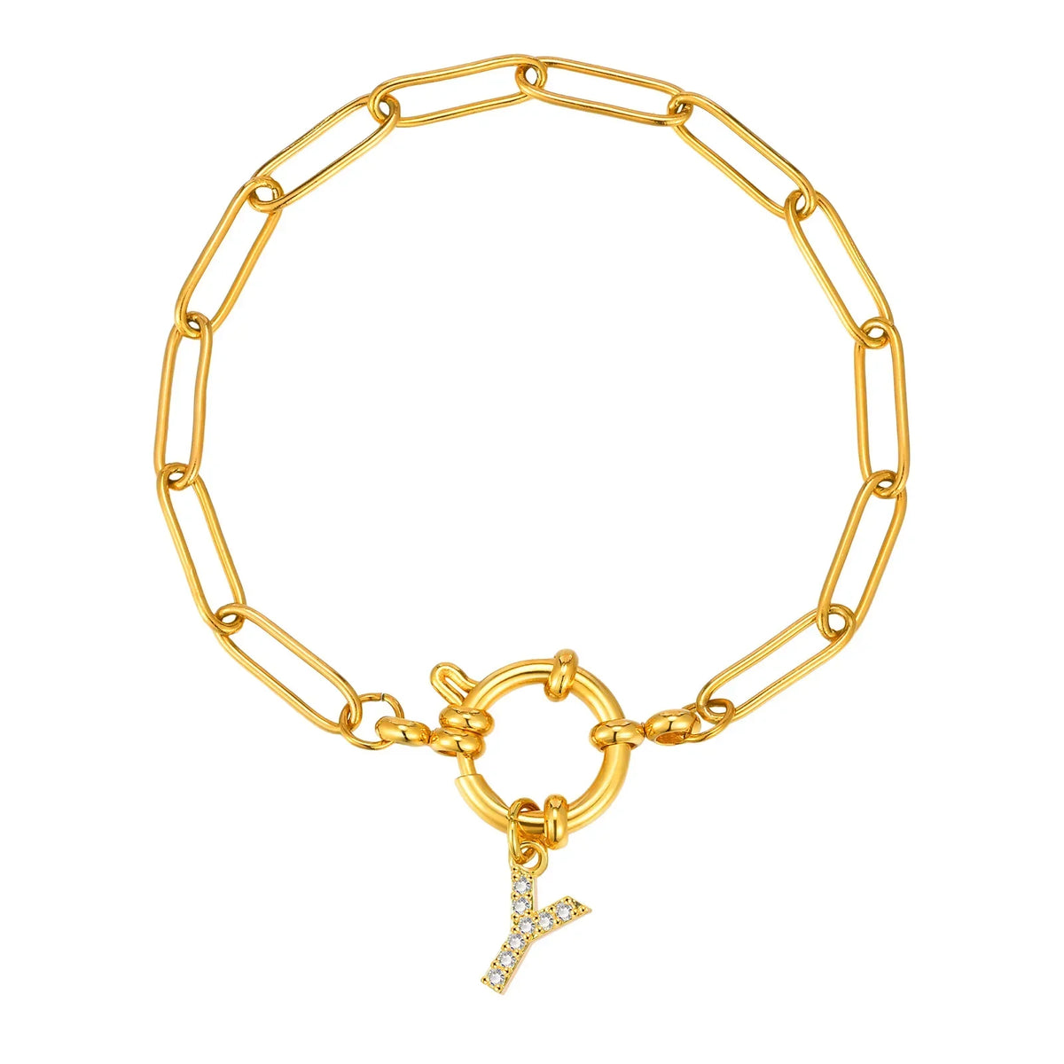 Personalized bracelet with initial y