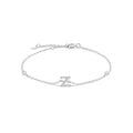 Silver rhinestone initial bracelet z