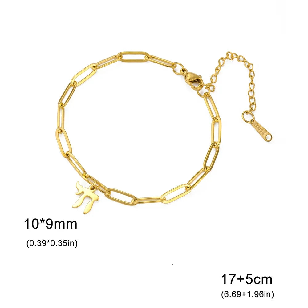 Bracelet with the Jewish life symbol Chai