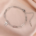 Bracelet with the Jewish life symbol Chai in silver