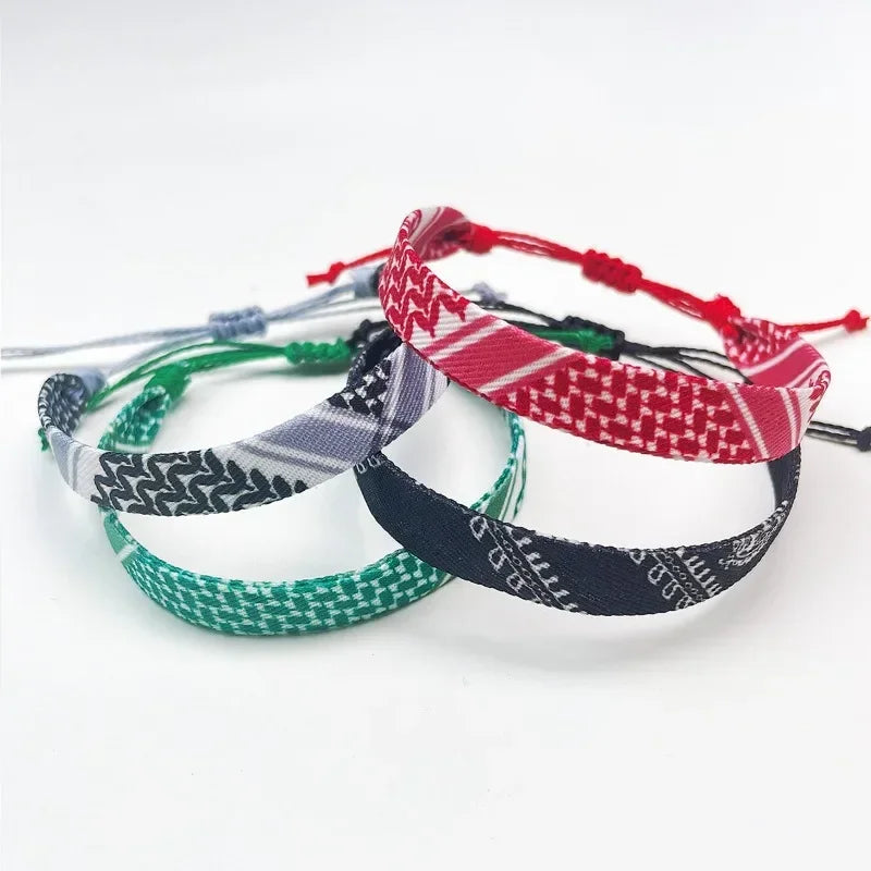 Arabic Keffiye geometric pattern bracelet