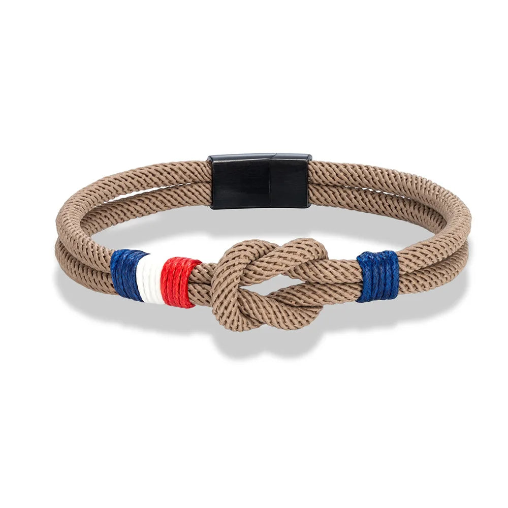 Beige rope knot bracelet