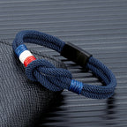 Navy rope knot bracelet