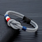 Gray rope knot bracelet