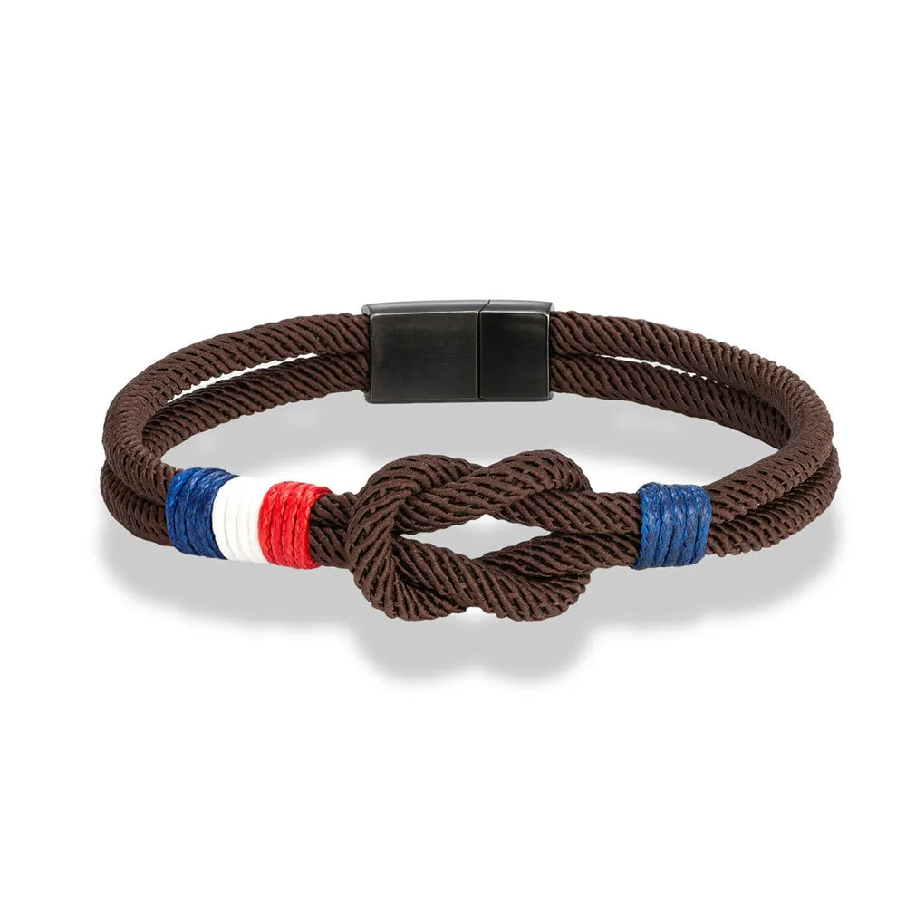 Brown rope knot bracelet