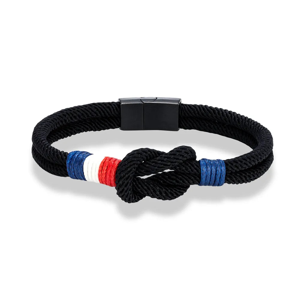 Black rope knot bracelet