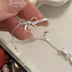 Silver women's bow bracelet
