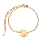 Bracelet with Astrological Zodiac Sign Taurus Pendant