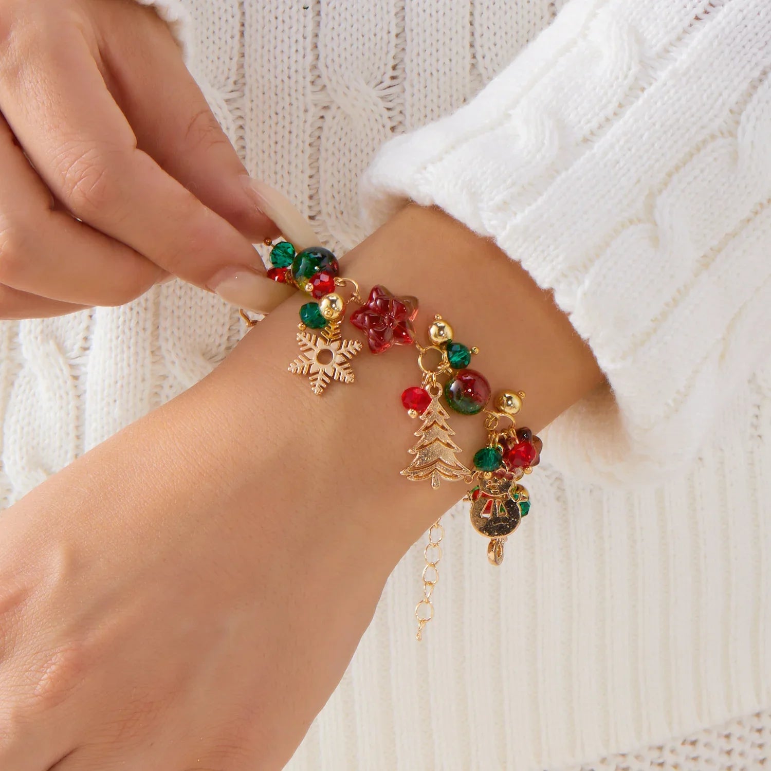 Bracelet with Christmas Charms for Women