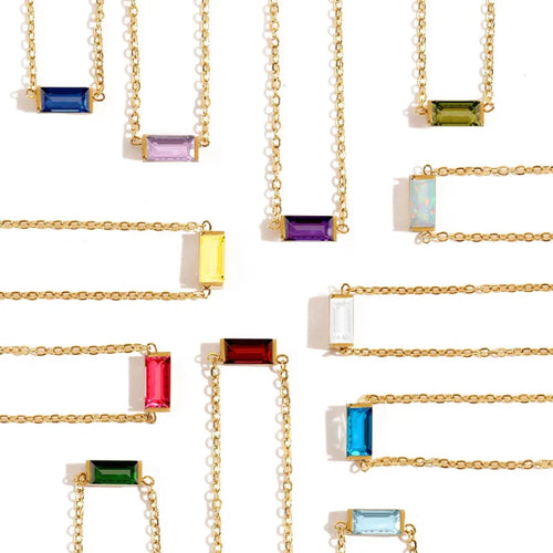 Bracelet with Colored Birthstone