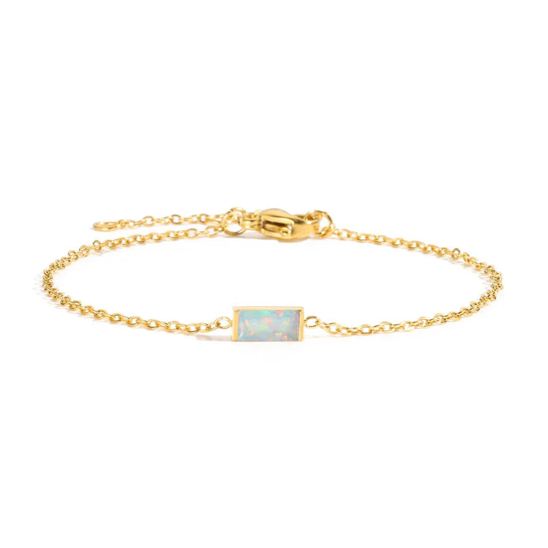 Bracelet with Colored Birthstone