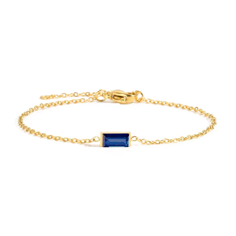 Bracelet with Colored Birthstone