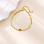 Heart-shaped birthstone bracelet