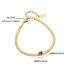 Heart-shaped birthstone bracelet