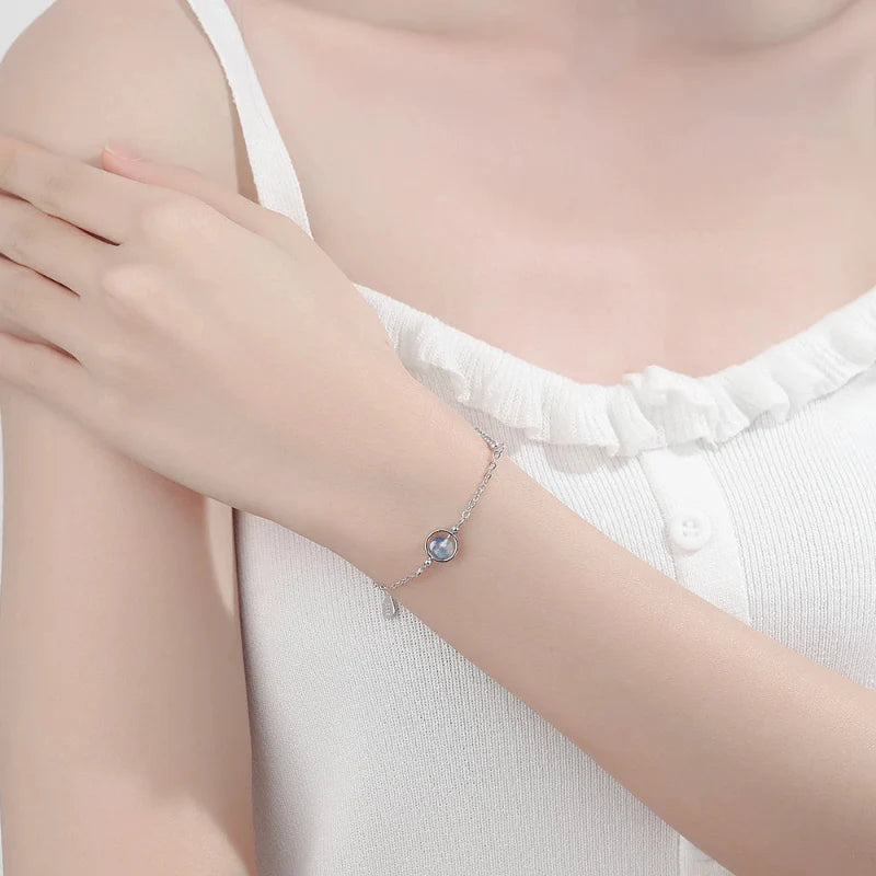 Bracelet with Zircon Moonstone