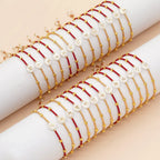 Two-tone initial bracelet