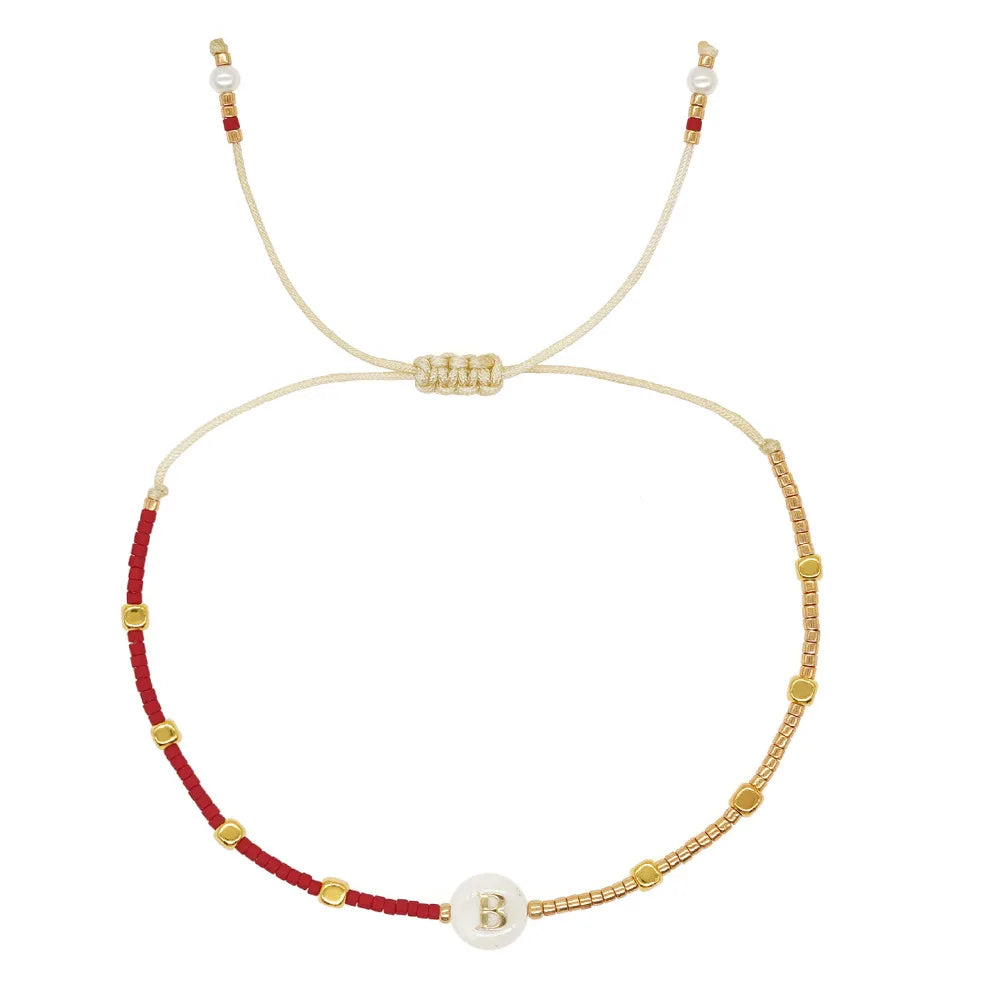 Two-tone initial bracelet b