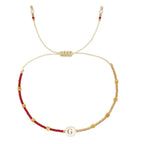 Two-tone initial bracelet g