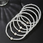 White initial bracelet